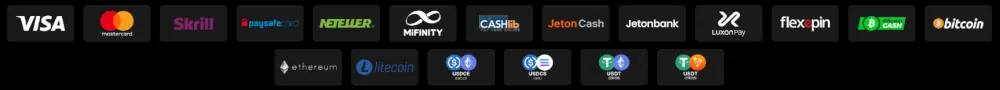 Moana Casino secure payment options featuring Visa, Mastercard, and Cryptocurrency.